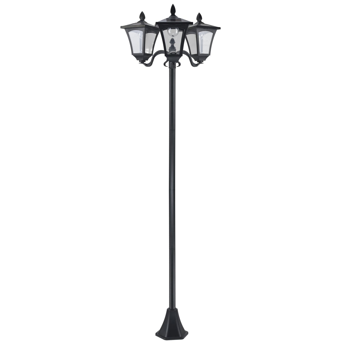 Outdoor Garden Solar Light Energy-efficient with Base Solar Post Lamps Black  at Gallery Canada