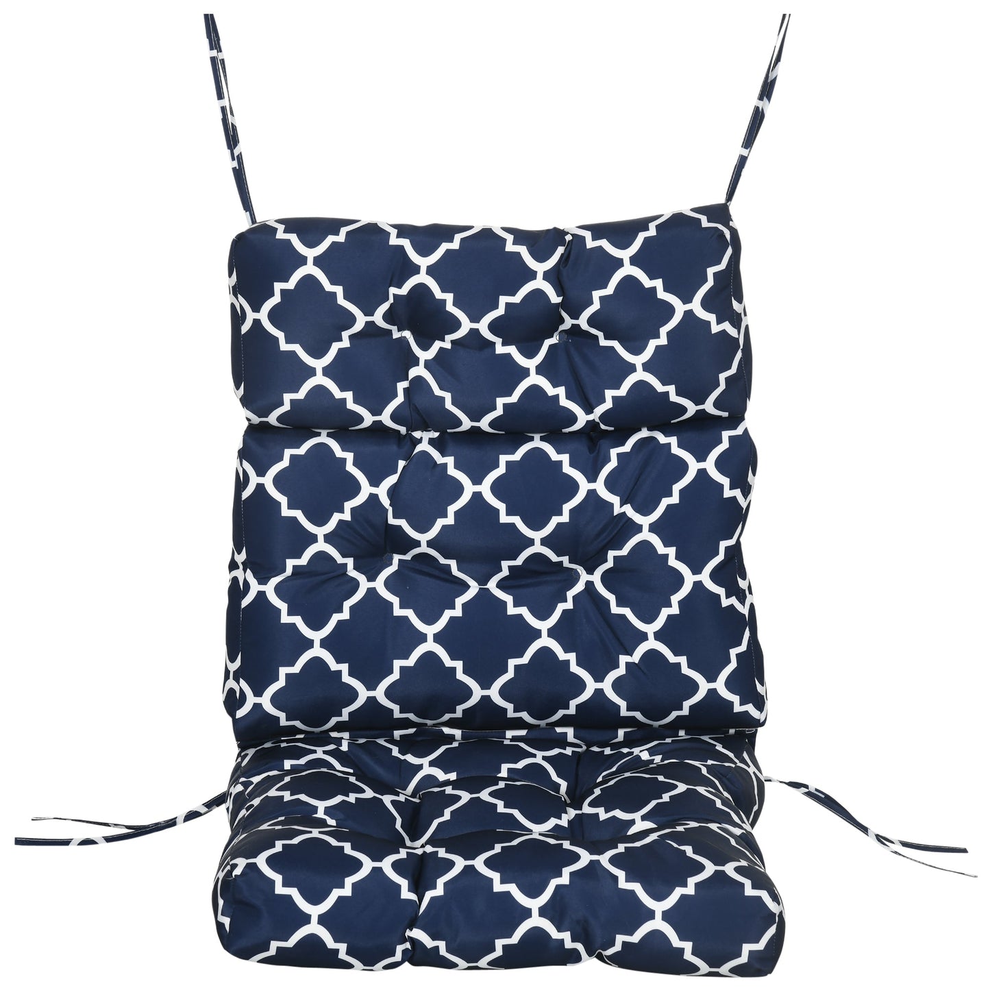 Outdoor Seat/Back Chair Cushion, One-Piece Patio Chair Cushion Replacement, Tufted Pillow with Thick Filling and String Ties, Blue Patio Chair Cushions   at Gallery Canada