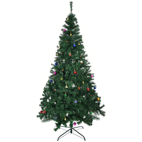 7ft Green Christmas Tree Artificial Xmas Holidays Party with Decoration Ornament