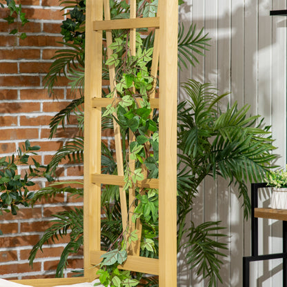 Patio Wooden Bench, Outdoor Bench for Vines/Climbing Plants, Light Brown Outdoor Benches   at Gallery Canada