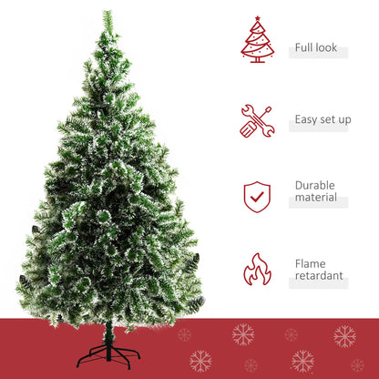 7FT Christmas Tree Artificial Classic Tree Holiday Indoor Decoration, with Mental Support 968 Tips, Green Artificial Christmas Trees   at Gallery Canada