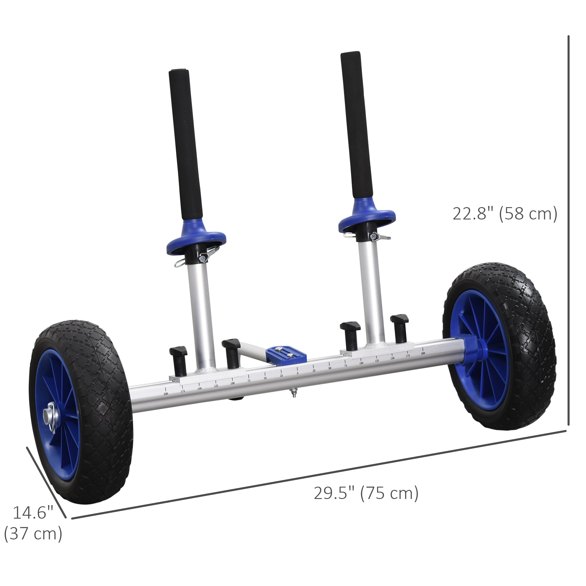 Aluminum Kayak Cart Adjustable Kayak Dolly with Wheels and Foldable Kickstand for Kayaks, Canoes, Paddleboards Kayak Carts   at Gallery Canada