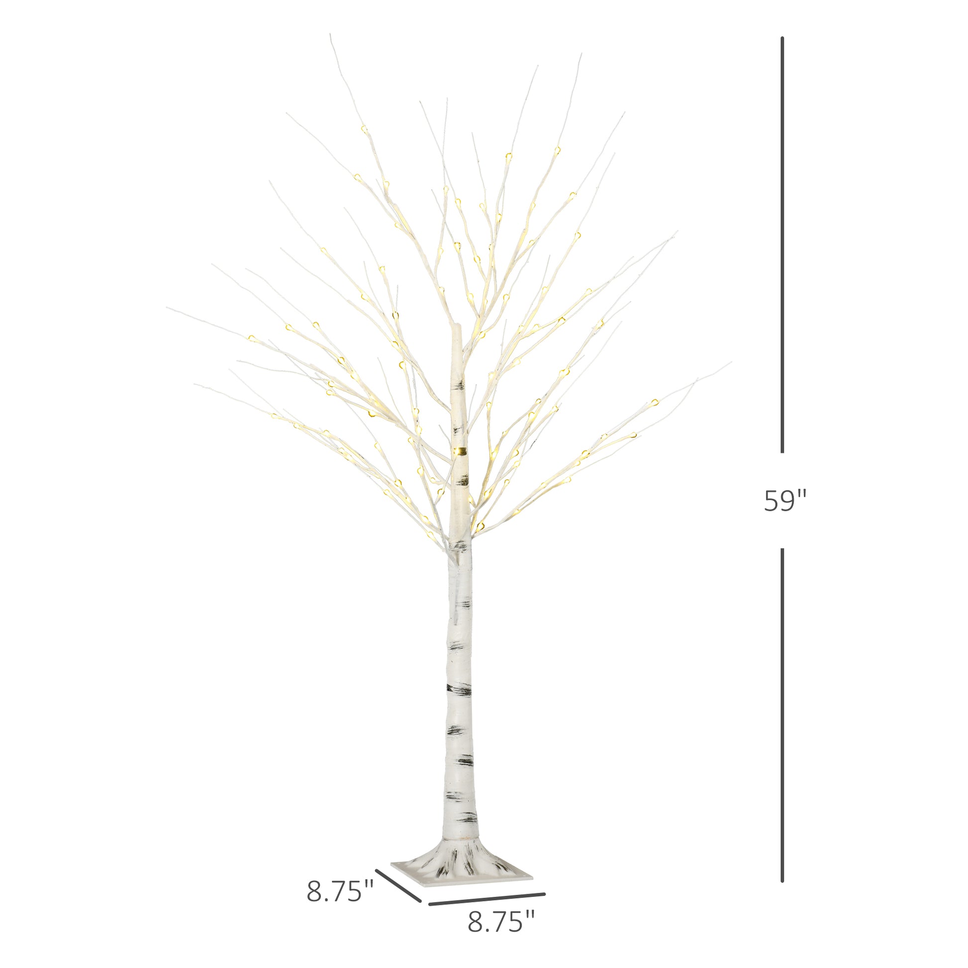 5 ft Artificial Birch Tree Light with Pre-Lit LED Light for Home Party, Indoor and Covered Outdoor Use Artificial Tree Light   at Gallery Canada