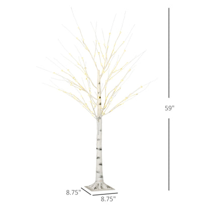 5 ft Artificial Birch Tree Light with Pre-Lit LED Light for Home Party, Indoor and Covered Outdoor Use Artificial Tree Light   at Gallery Canada