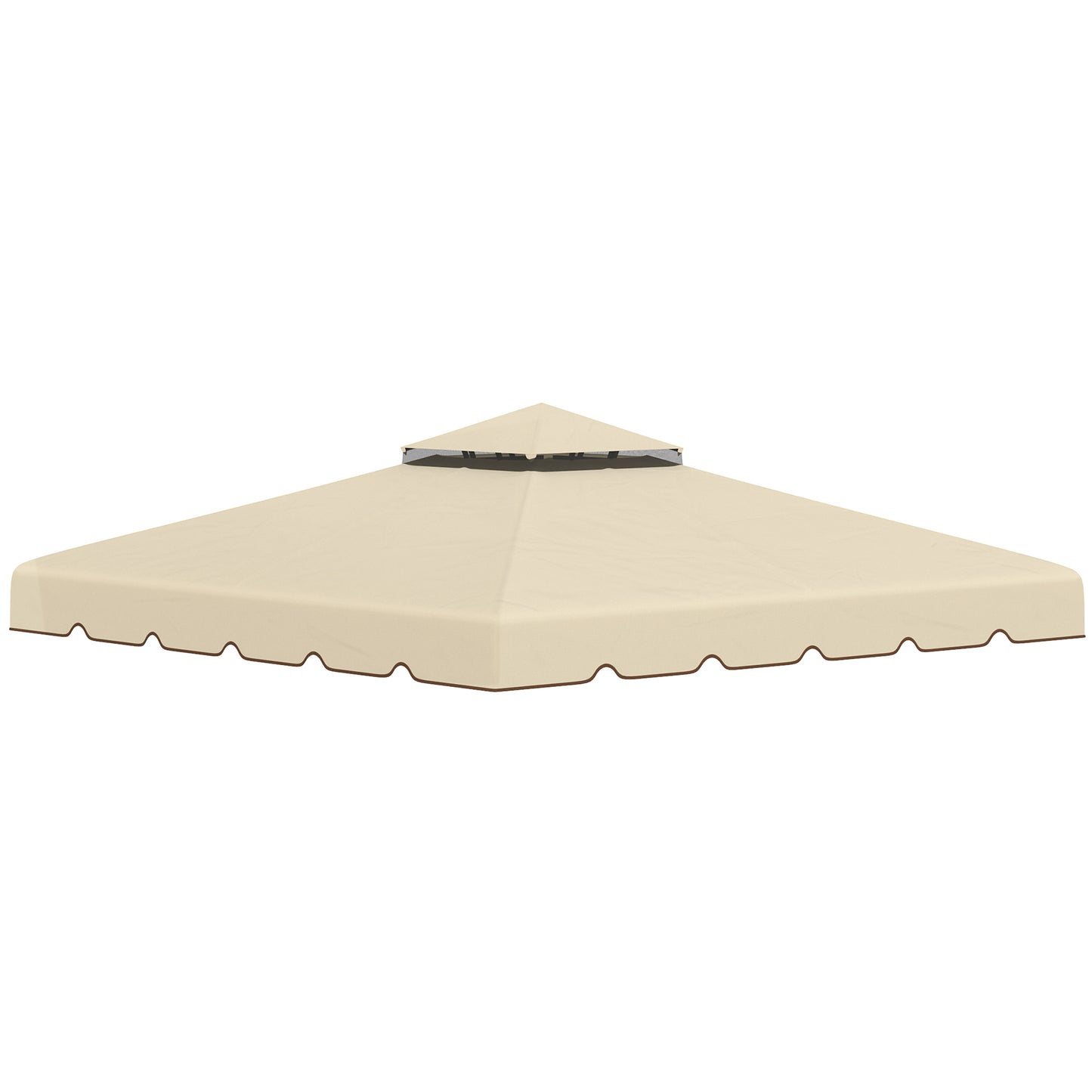 9.8' x 9.8' Gazebo Replacement Canopy, Gazebo Top Cover with Double Vented Roof for Garden Patio Outdoor (TOP ONLY), Beige Gazebo Canopy Replacement Beige  at Gallery Canada