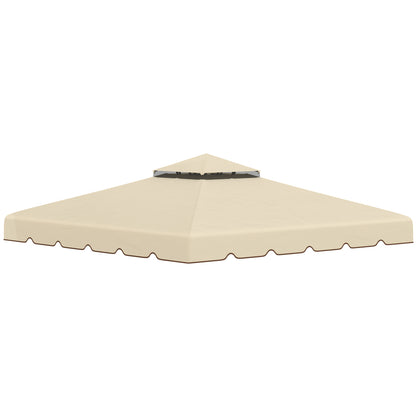 9.8' x 9.8' Gazebo Replacement Canopy, Gazebo Top Cover with Double Vented Roof for Garden Patio Outdoor (TOP ONLY), Beige Gazebo Canopy Replacement Beige  at Gallery Canada