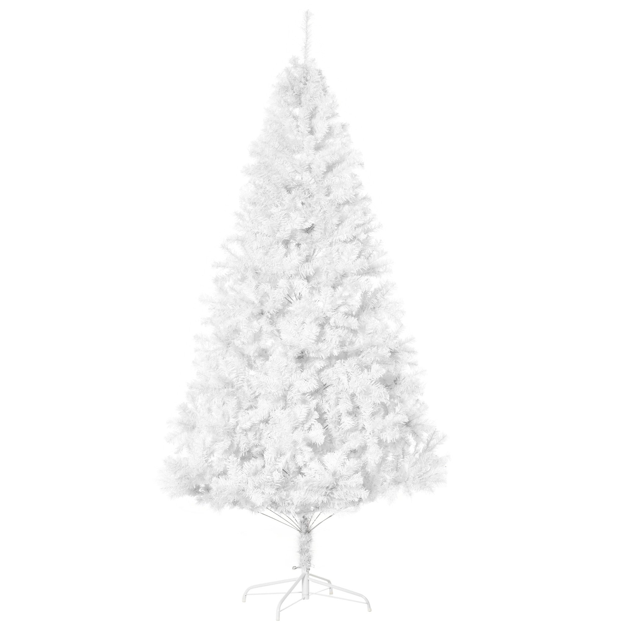 6.9 ft Christmas Tree Winter Holiday Seasonal Decoration w/ Stand White White Christmas Trees White  at Gallery Canada