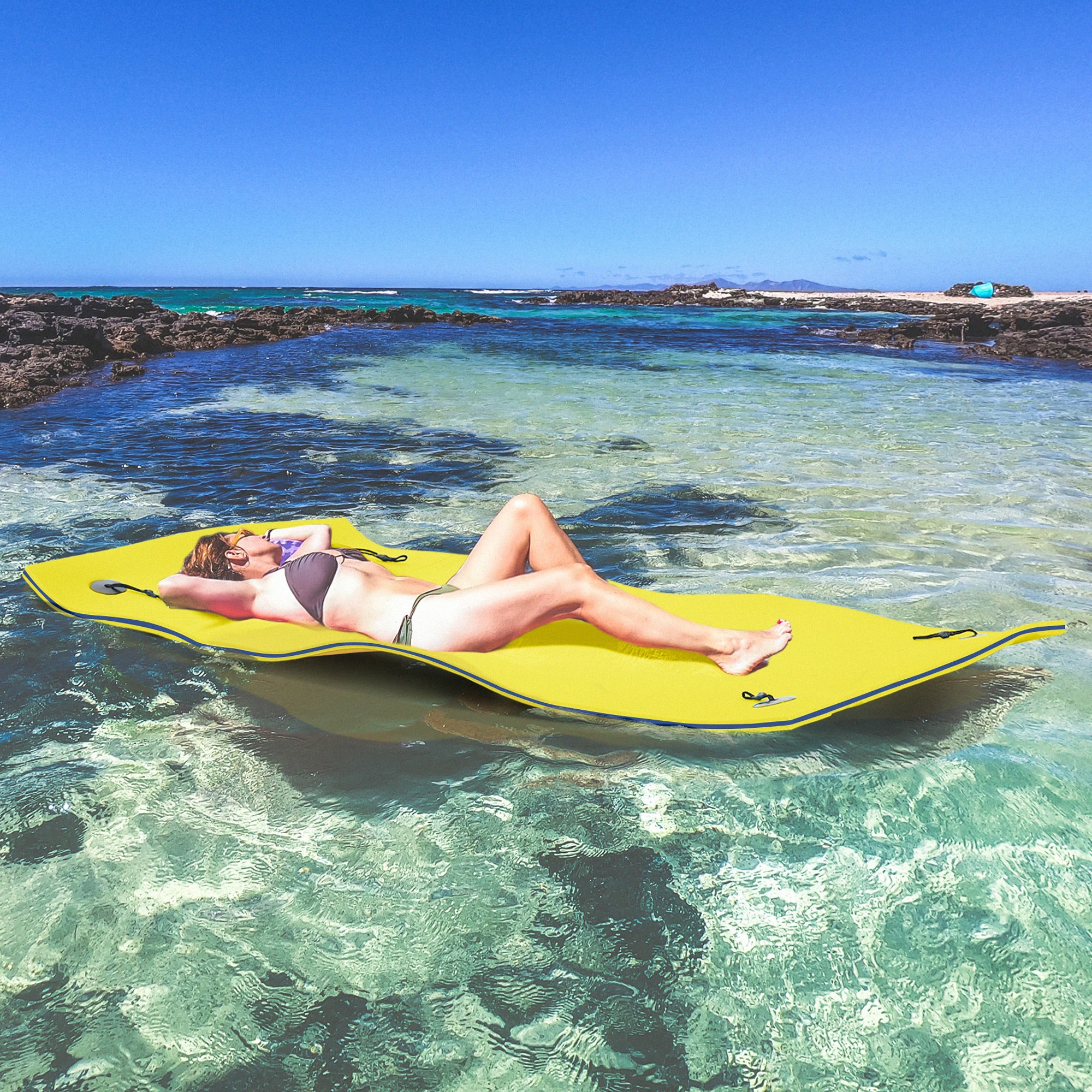 7.5x4ft Floating Mat Floating Lily Pad Water Carpet Float Aqua Mat Water Recreation and Relaxing in Pool Beach Lake Water Sports & Boating Supplies   at Gallery Canada