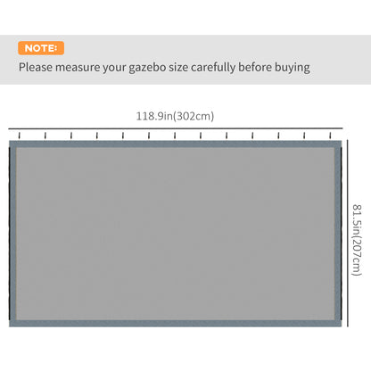 Replacement Mosquito Netting for Gazebo 10' x 10' Black Screen Walls for Canopy with Zippers for Parties and Outdoor Activities, Dark Grey Gazebo Sidewalls   at Gallery Canada