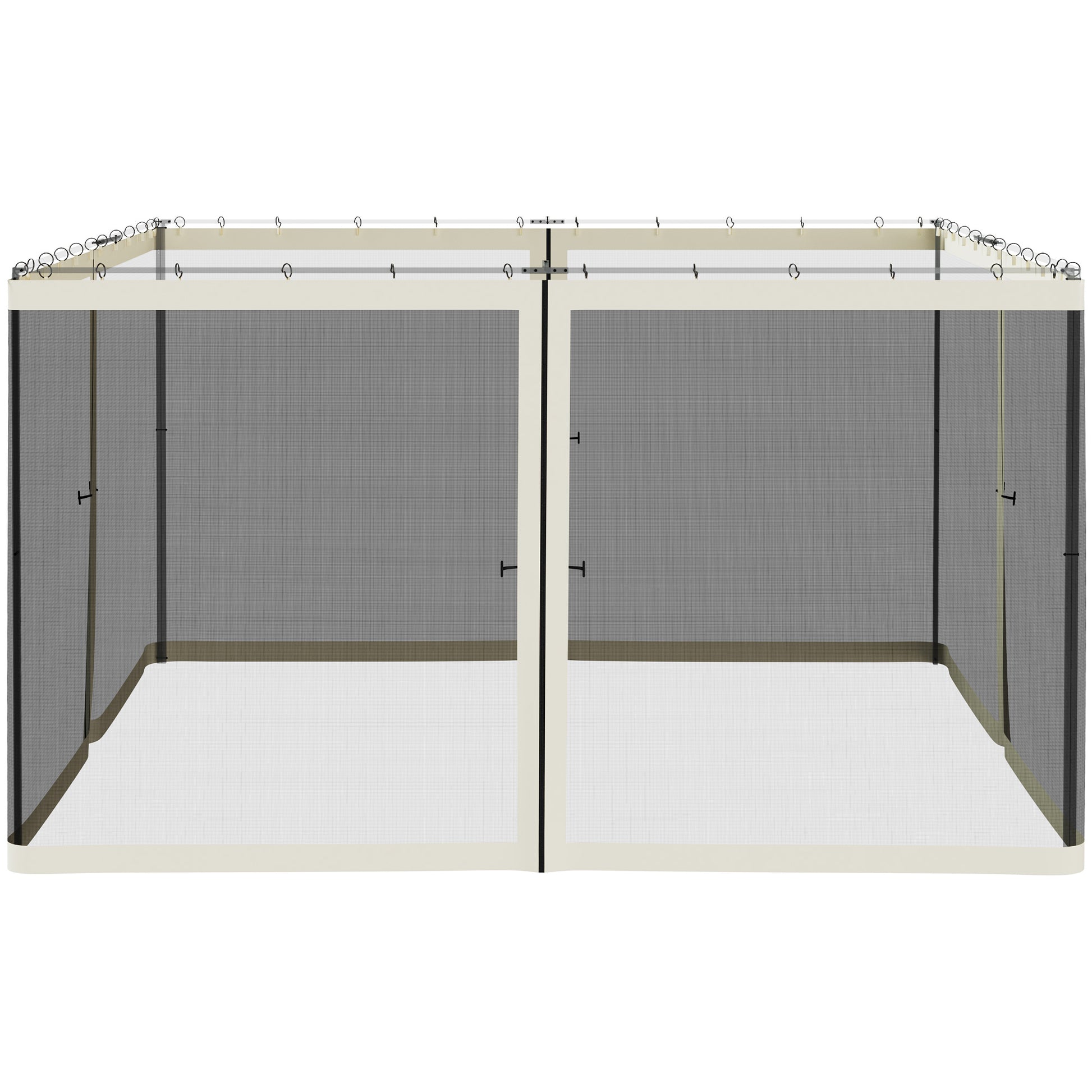 Replacement Mosquito Netting for Gazebo 12' x 12' Black Screen Walls for Canopy with Zippers for Parties and Outdoor Activities - Cream White Gazebo Sidewalls   at Gallery Canada