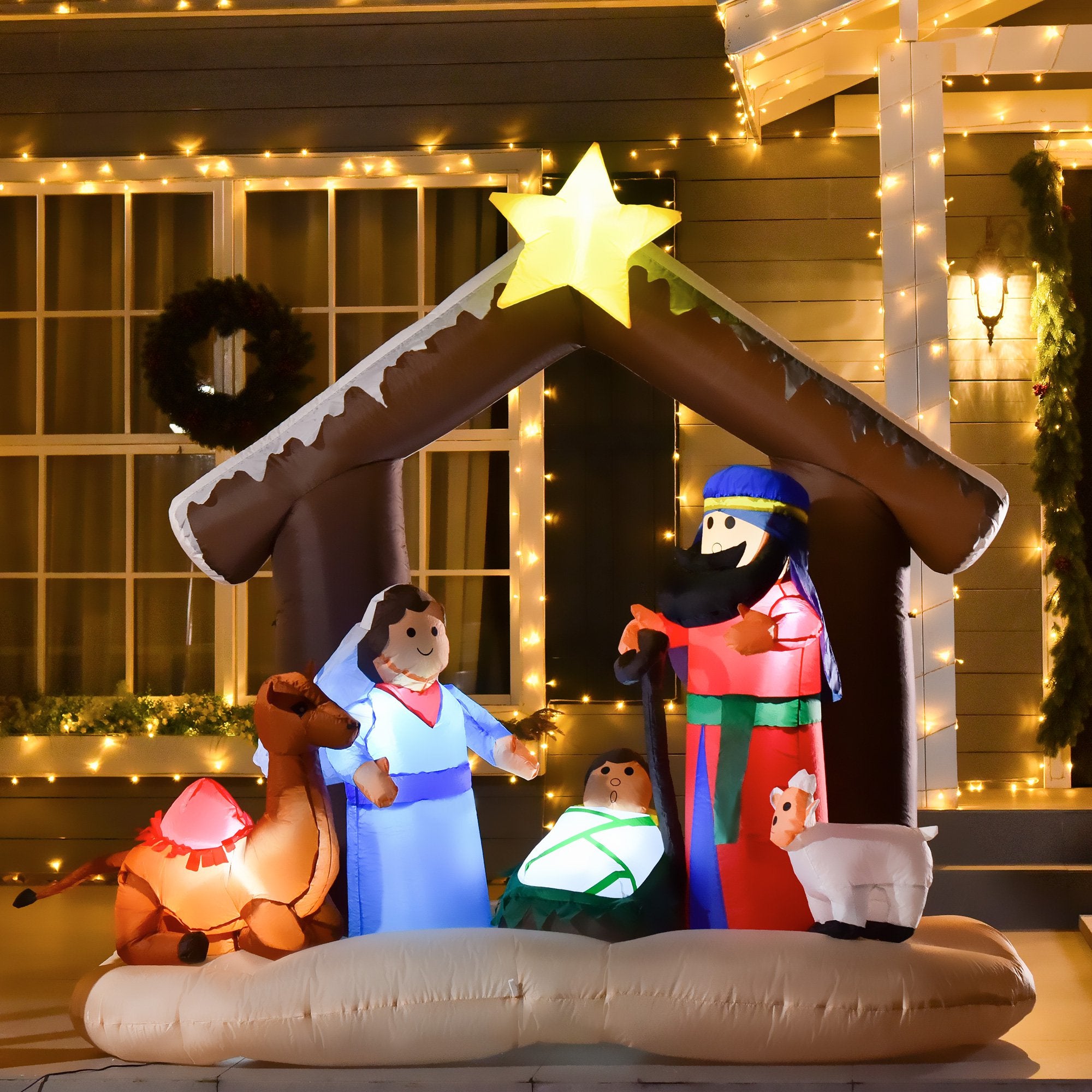 6ft Christmas Inflatable Decoration with Bible Arch of Jesus' Birth Easy Set-Up Blow UP Decoration for Holiday Yard Christmas Inflatables   at Gallery Canada