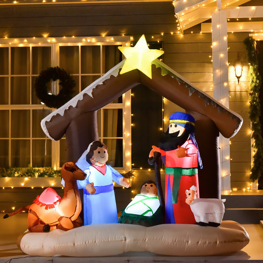 6ft Christmas Inflatable Decoration with Bible Arch of Jesus' Birth Easy Set-Up Blow UP Decoration for Holiday Yard - Gallery Canada