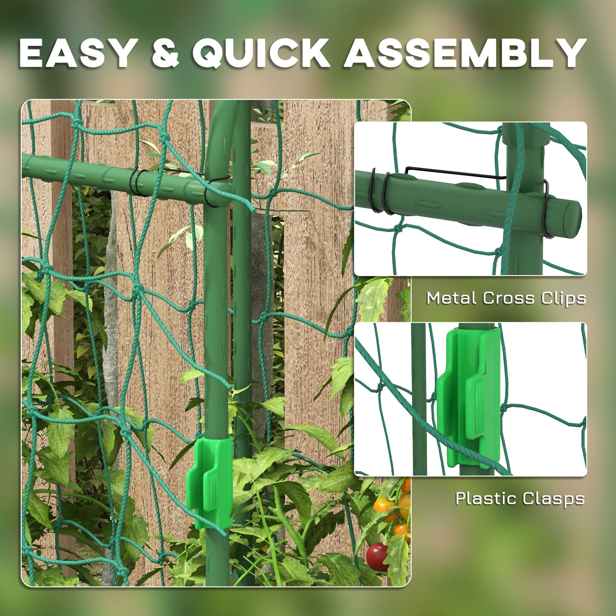 Metal Garden Trellis, Arch Trellis for Climbing Plants Outdoor, A-Frame, with Climbing Net, 17