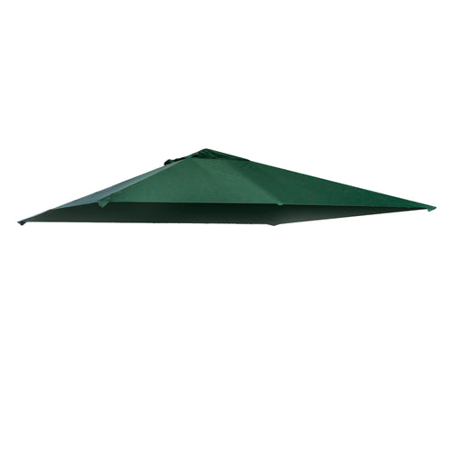 9.8' x 9.7' Square Gazebo Canopy Replacement UV Protected Top Cover Sun Shade Green