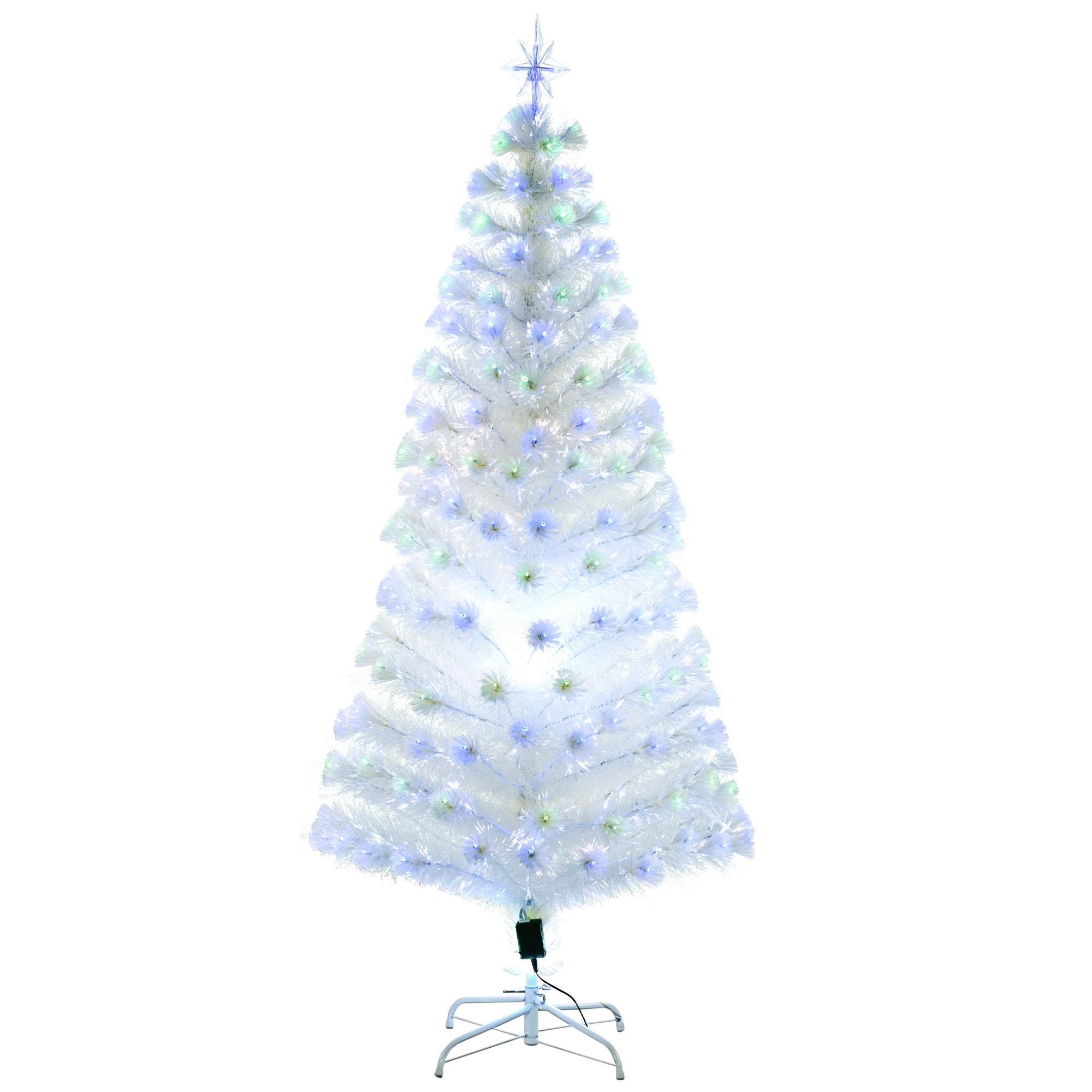 6FT Artificial Tree Multi-Colored Pre-Lit Home Christmas Decoration White Artificial Christmas Trees   at Gallery Canada