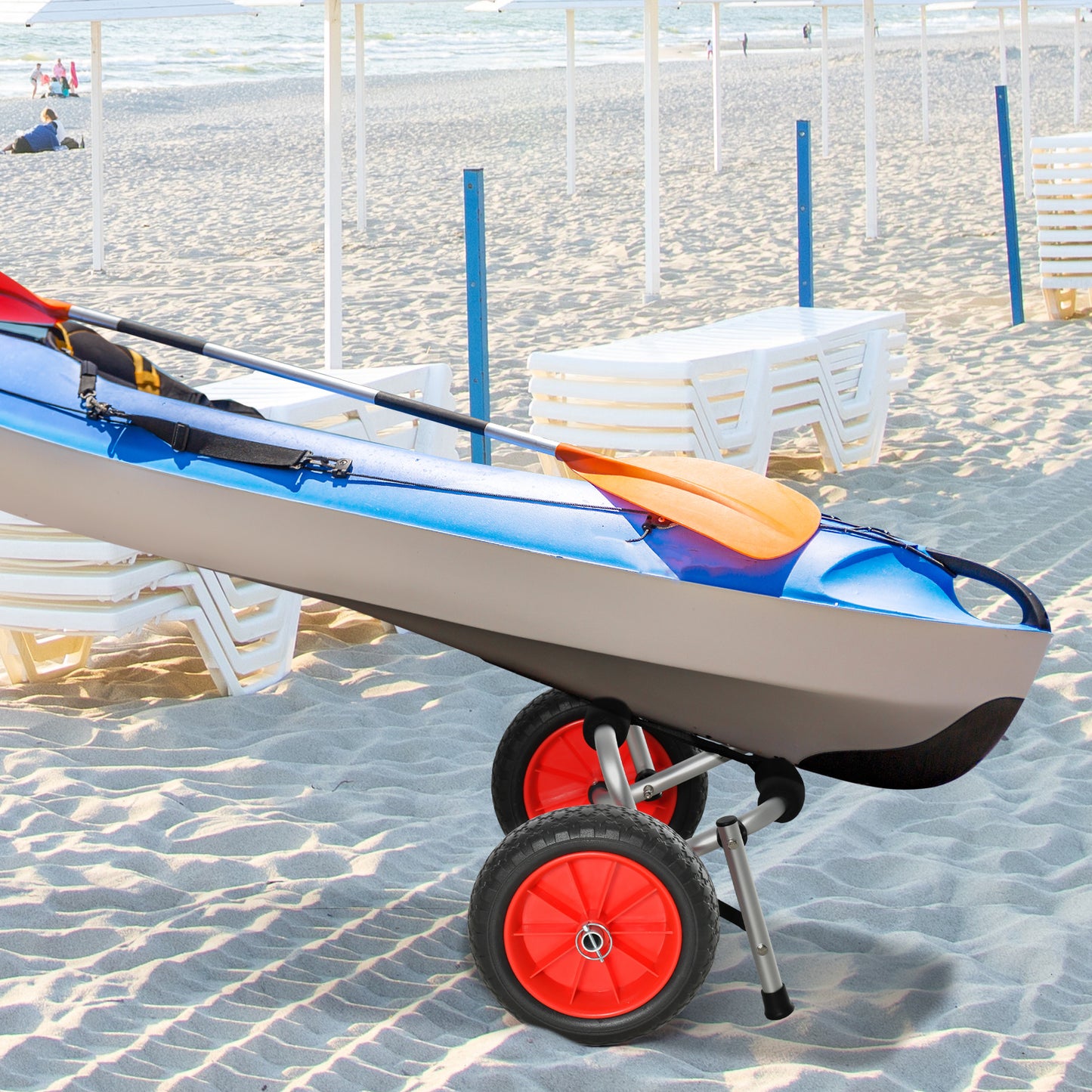 Rolling Kayak Cart Kayak Cart Dolly Transporter for Cleaning, Storing, &; Maintenance with Aluminum Frame &; Folding Design Kayak Carts   at Gallery Canada