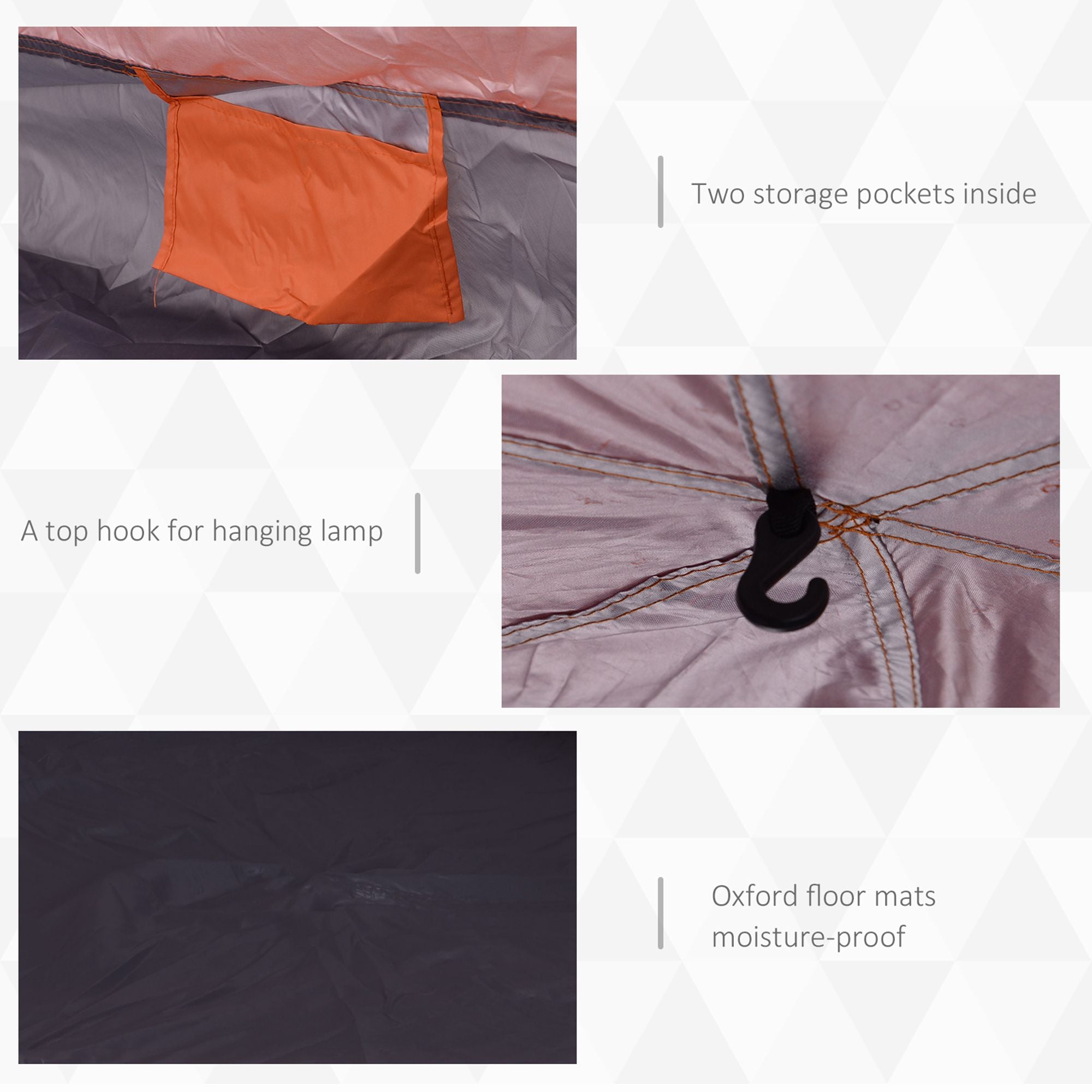 Hexagon Double Layer Easy Pop Up Camping Tent 4-6 Person Portable Folding Dome Shelter Hiking Travel Tent All Season Camping Tents   at Gallery Canada