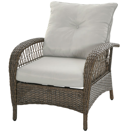 Patio Sofa w/ 4.7" Thick Cushions, 29.9" x 34.3" x 38.6", Grey Patio Furniture Sets Multi Colour  at Gallery Canada