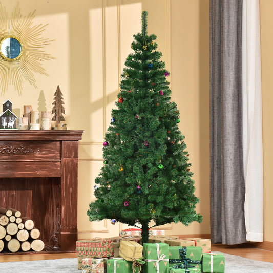 6ft Green Christmas Tree Artificial Xmas Holidays Party with Decoration Ornament - Gallery Canada
