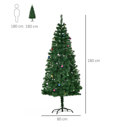 6ft Green Christmas Tree Artificial Xmas Holidays Party with Decoration Ornament Artificial Christmas Trees   at Gallery Canada