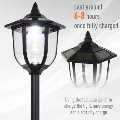 Solar Torch Lights Outdoor Garden Lighting 6 LED Water-Resist Auto On/Off 6 Hours Solar Post Lamps   at Gallery Canada