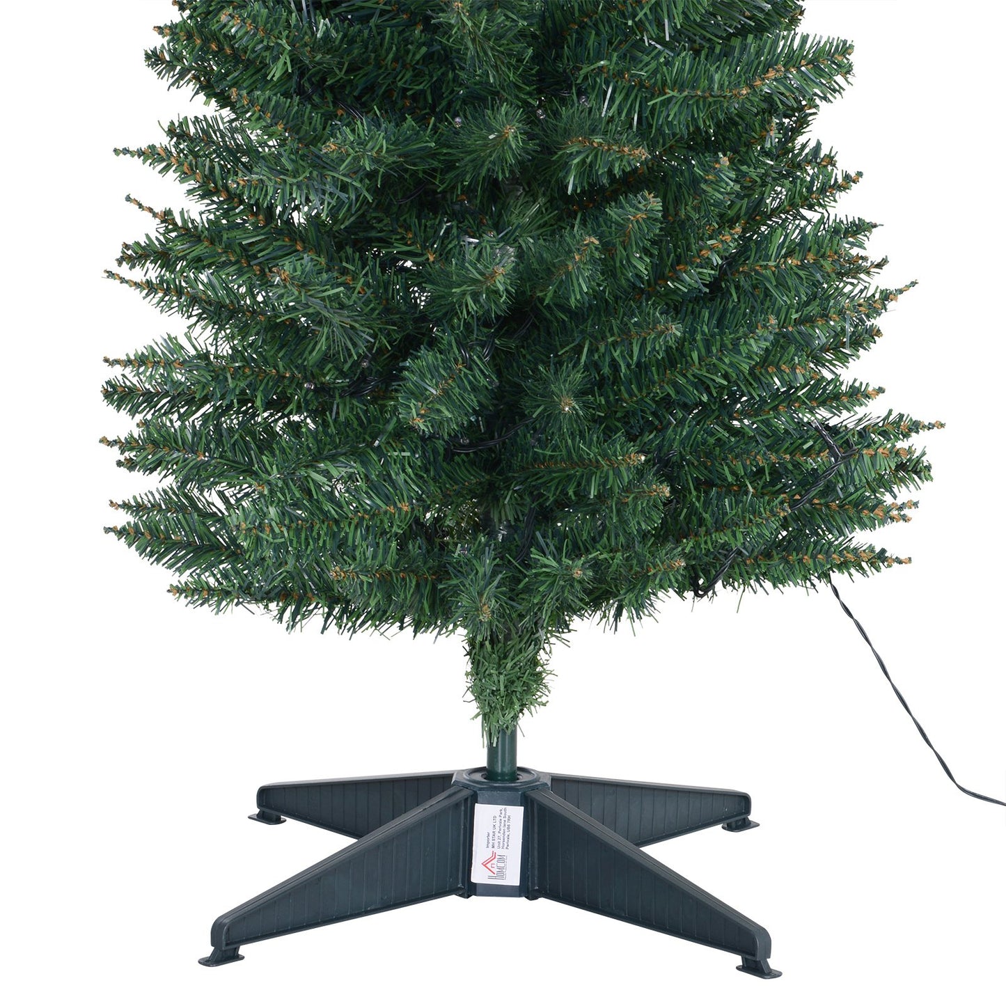 6' Pre Lit Artificial Pencil Christmas Trees, Xmas Tree with Realistic Branches and Warm White LED Lights, Green Pre Lit Christmas Trees   at Gallery Canada