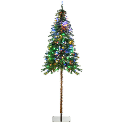 6' Artificial Christmas Trees, with Warm White or Colourful LED Lights, Pencil Shape, Steel Base, Green Pencil Christmas Trees Green  at Gallery Canada