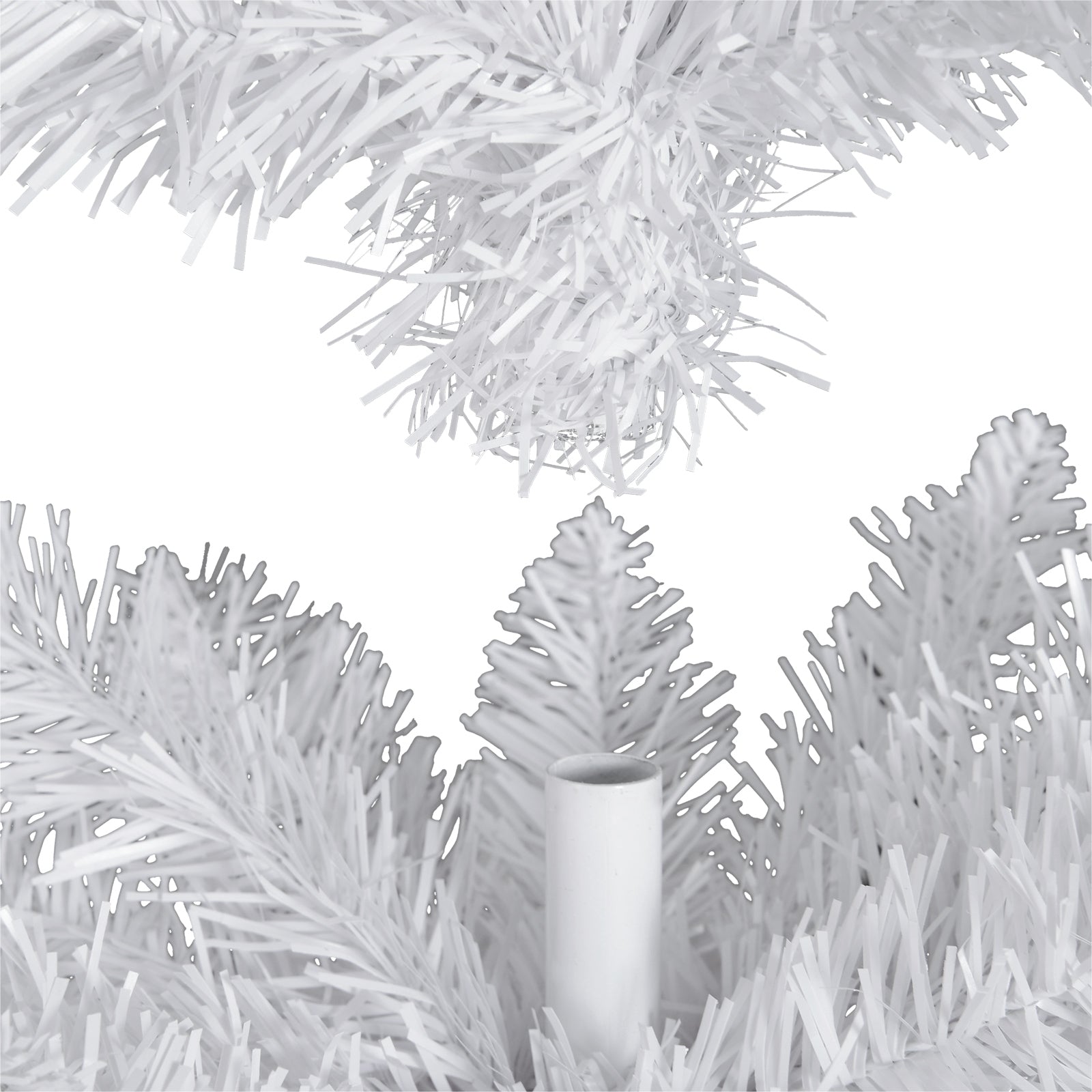 6 FT Christmas Tree Classic Tree Holiday Indoor Decoration, with Stable Plastic Base, White White Christmas Trees   at Gallery Canada